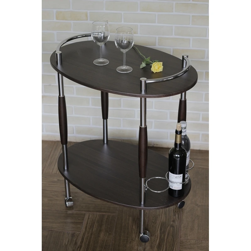Elegant Mobile Wine Serving Cart